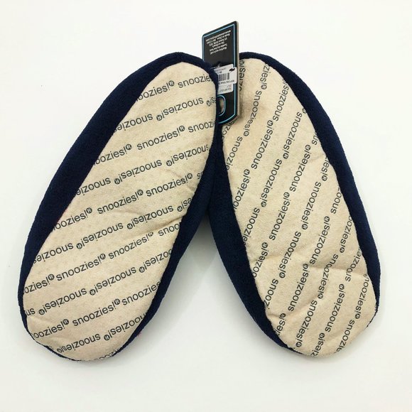 NWT Snoozies Men's Slippers Golf the 18th Hole Small 7/8 Dark Navy Blue - Picture 5 of 6